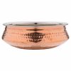 Hammered Copper / Steel Handi For Serving No.2 - 2 Lit