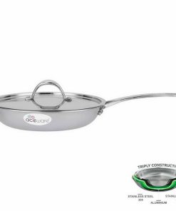 Stainless Steel Triply Frying Pan With Lid - 20Cm