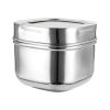 Stainless Steel Dabba Square Acrylic Lid No.4 / Snacks Container : Stainless Steel Dabba Square Acrylic Lid No.4 / Snacks Container
