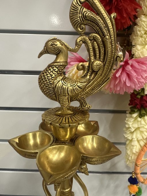 Brass Kerela Kuthu Diya Vilakku 55 Cm