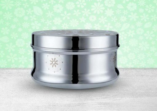 Stainless Steel Poori Dabba / Container / Figo Laser Design