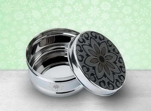 Stainless Steel Poori Dabba / Container / Figo Laser Design