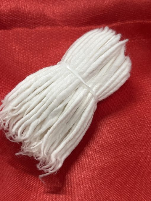 Pack Of 10 Pieces Long Cotton Wicks/Diya Batti For Pooja. Colour - White, Length - 3.5 Inches : Pack Of 10 Pieces Long Cotton Wicks/Diya Batti For Pooja. Colour - White, Length - 3.5 Inches
