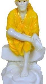 Samadhi Mandir Sai Baba Statue Decorative Showpiece - 12Cm