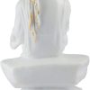 White Sai Baba Murti For Pooja Statue Gift Idol 3.5 Inch