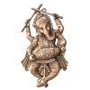 Aluminum Decorative Lord Ganesha Idol Traditional Ganesha Backdrop Cloth For Pooja Decorations 8 X 8 Feet