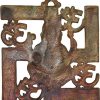 Black Metal Ganesha On Swastik