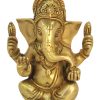 Brass Ganesha Wall Hanging Diya With Bells