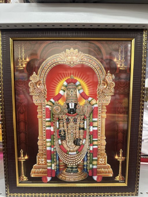 A4 size Thirupati Balaji Framed Synthetic Wood Uv Art Painting (25x32 Cm) A4 size Thirupati Balaji Framed Synthetic Wood Uv Art Painting (25x32 Cm)