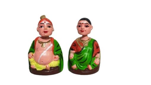 Fiber Made 4.50-Inch Chettiar Doll-(Multicolor)