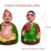 Fiber Made 4.50-Inch Chettiar Doll-(Multicolor)