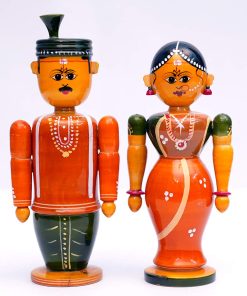 Kondapalli Wooden Bride Couple Set 17Cm