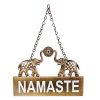 Hangings Namaste Lady Door Metal Wall Hanging Decorative Showpiece for Home Wall Decor, House Warming Gift ChennaiStore