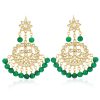 Trendy Kundan Gold Plated Wedding Jewellery Choker Necklace Set For Women Trendy Kundan Gold Plated Wedding Jewellery Choker Necklace Set For Women