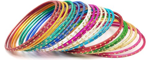 Metal Bangle/Churi Set, in Multicolor large/extra large, Bangles set for Women/Girls