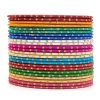 Metal Bangle/Churi Set, in Multicolor large/extra large, Bangles set for Women/Girls