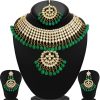Trendy Kundan Gold Plated Wedding Jewellery Choker Necklace Set For Women Trendy Kundan Gold Plated Wedding Jewellery Choker Necklace Set For Women