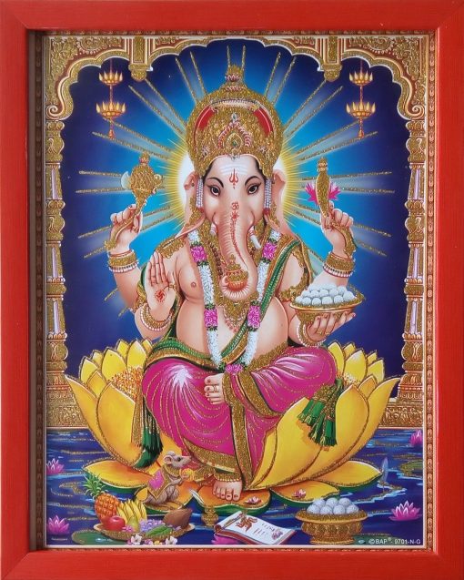 Lord Ganesha Framed Painting (24 Cm X 30 Cm X 1.2 Cm) Lord Ganesha Framed Painting (24 Cm X 30 Cm X 1.2 Cm)