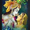 Radha Krishna Uv Coated Home Decorative Gift Item Framed Painting 14 Inch X 20 Inch