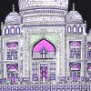 Tajmahal Sequin Embedded 100% Cotton 40X30 Inches Cloth Tapestry/Wall Hanging