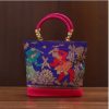 Hand Bag Raw Silk With Dandiya Prints Medium