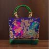Hand Bag Raw Silk With Dandiya Prints Medium