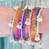 KASHMIRI GLASS BANGLES WITH METAL GHUNGROO Gold Traditional Antique- Looking Bangles For Women
