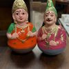 Traditional Tanjore Thalaiyatti Doll-9Inch(pair) Traditional Tanjore Thalaiyatti Doll-9Inch(Red)