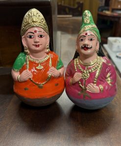 Traditional Tanjore Thalaiyatti Doll-9Inch(pair)