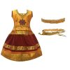 GirlS Cotton Silk Ready Made Pattu Pavadai Set