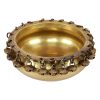 Brass Urli Traditional Bowl With Bells Showpiece Brass Urli Traditional Bowl With Bells Showpiece