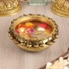Brass Urli Traditional Bowl With Bells Showpiece