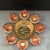Decorative Beautiful Handcrafted Round Leaf Border Designer Uruli 30 Cm
