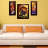 3 Pc Set Of Rajasthani Folk Music &Amp; Dance Paintings Without Glass 5.2 X 12.5