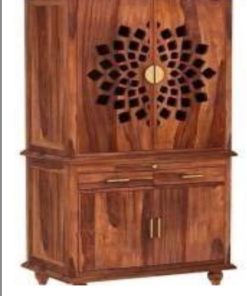 180Cm Handcrafted sheesham Wood Closed Home Temple Pooja Mandir