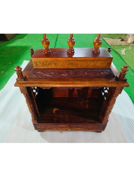 50Cm Handcrafted Sheesham Wood Home Temple Pooja Mandir