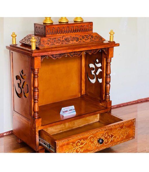 50Cm Handcrafted Sheesham Wood Home Temple Pooja Mandir