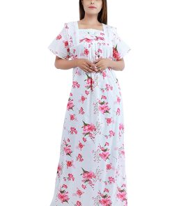 Women'S Cotton Handlooms Nighty Free Size