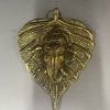 White Metal Ganesha On Leaf Wall Hanging Return Gift - Pack Of 1 White Metal Ganesha On Leaf Wall Hanging Return Gift - Pack Of 1
