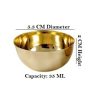 Brass Round Pooja Katori For Thali / Plate - 35Ml Brass Round Pooja Katori for Thali / Plate - 35ml