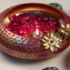 Pink Decorative Metal Urli- 28Cm (Large)