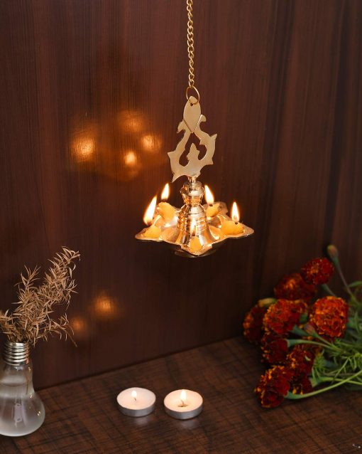 Hangings Brass Hanging Lamp For Pooja ChennaiStore