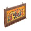 Wooden Rajastani Art Work 6 Hook Hanging Key Holder