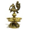 Brass Lotus Shaped Peacock Oil Diya Brass Round Pooja Katori For Thali / Plate - 35Ml