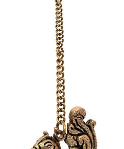 Brass Hanging Peacock Diya With Antique Gloss Finish