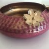 Pink Decorative Metal Urli- 28Cm (Large)