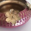 Pink Decorative Metal Urli- 28Cm (Large)