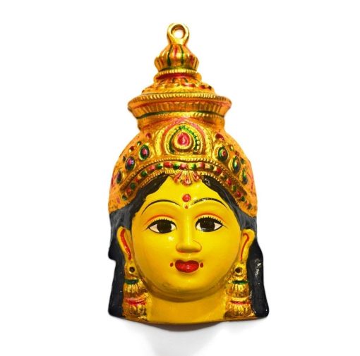 Generic Aluminium Varalakshmi Gowri Face (Yellow)
