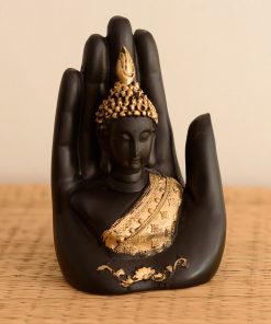Golden Handcrafted Palm Buddha Showpiece