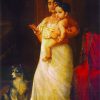 Raja Ravi Yashoda Krishna Unframed Canvas Paintings